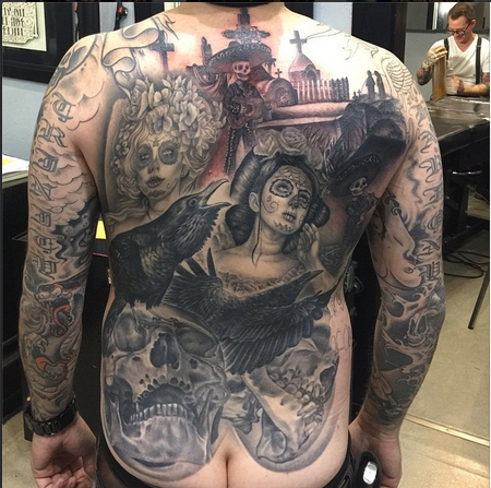 Tattoos - Day of the Dead Backpiece - 98590